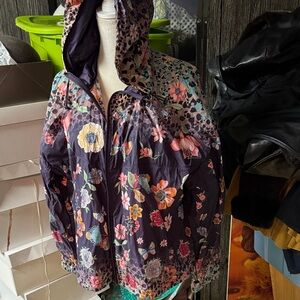 Johnny Was Active Floral Hooded Women's Jacket